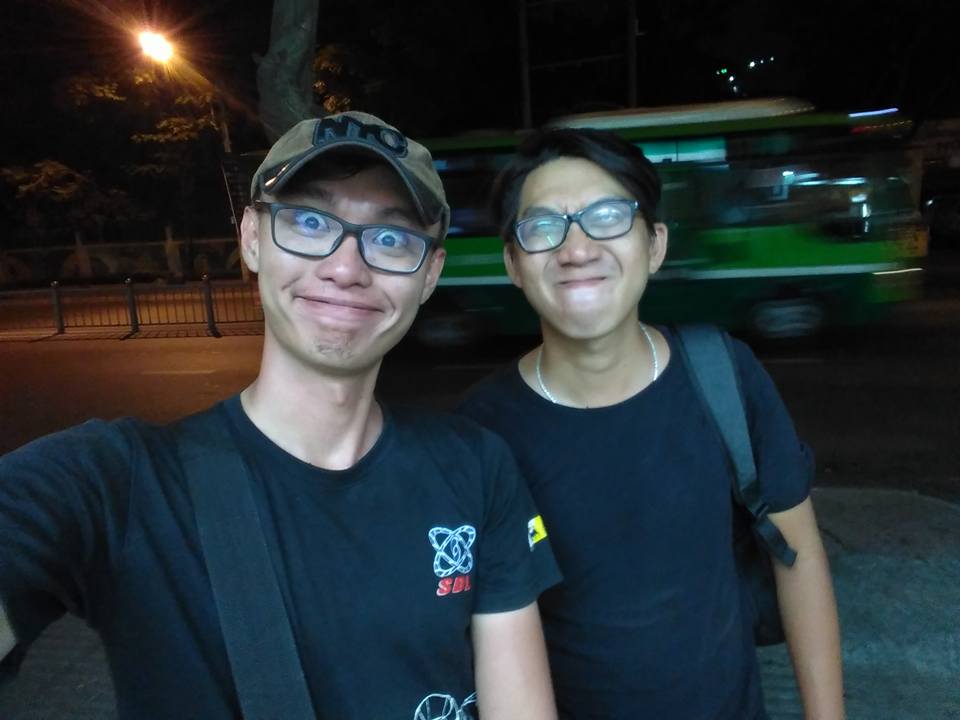 Two of us after 27 hours of filmming (I took 21-04-2017)